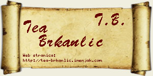 Tea Brkanlić vizit kartica